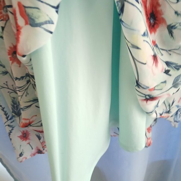 Cute Rare Editions Teal And White Floral Dress - Picture 7 of 8